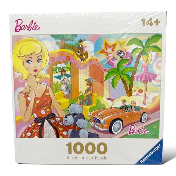 Ravensburger Barbie: Vintage Barbie 1000 Piece Jigsaw Puzzle for‎ Adults 14+ - Picture 1 of 11